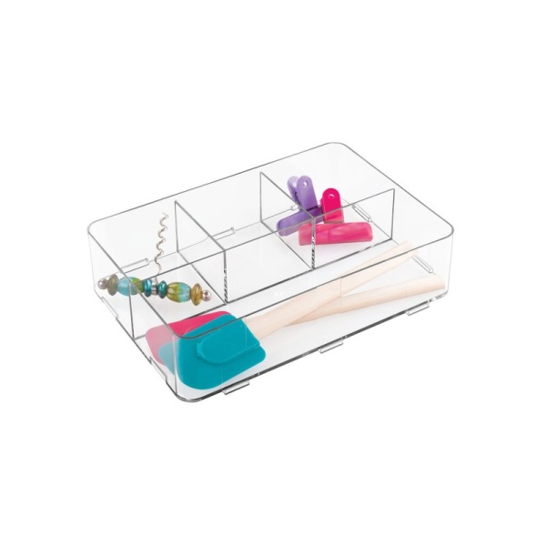 InterDesign / Органайзер CLARITY для косметики 4 отделения пластиковый (101240)