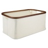 InterDesign / Текстильная корзина-органайзер Interdesign слоновая кость/коричневый L (100741)