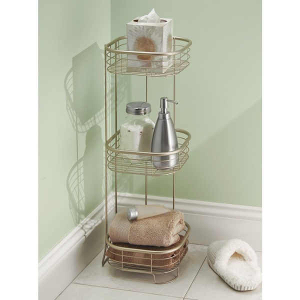 InterDesign / Полка трехъярусная Forma для ванной комнаты стальная (100840)