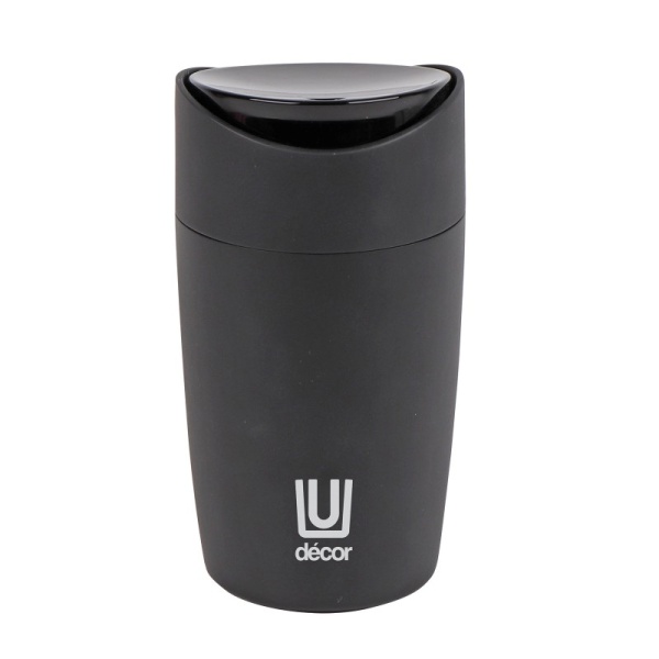 DECOR / Термокружка TRAVEL CUP нержавеющая сталь, вакуумная изоляция 400мл, черный (101179)