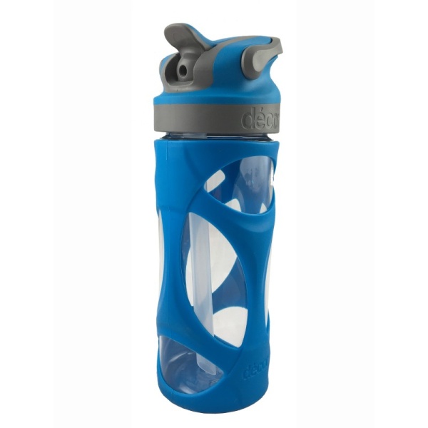 DECOR / БУТЫЛКА ТРИТАН YOUTH ENDURO В СИЛИК.РУКАВЕ 450МЛ ГОЛУБОЙ,ПРОЗРАЧНЫЙ (101136)