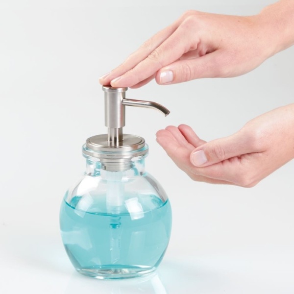 InterDesign / Диспенсер для жидкого мыла вестпорт стекло/металл 414 мл (100141)