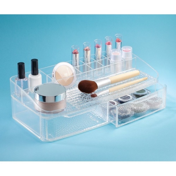InterDesign / Большой органайзер для косметики с 2 выдвижными ящиками Rain (100688)