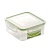 Yamada / Контейнер для СВЧ  0,6л кв. для пищев. ЗЕЛЁНЫЙ (100338)