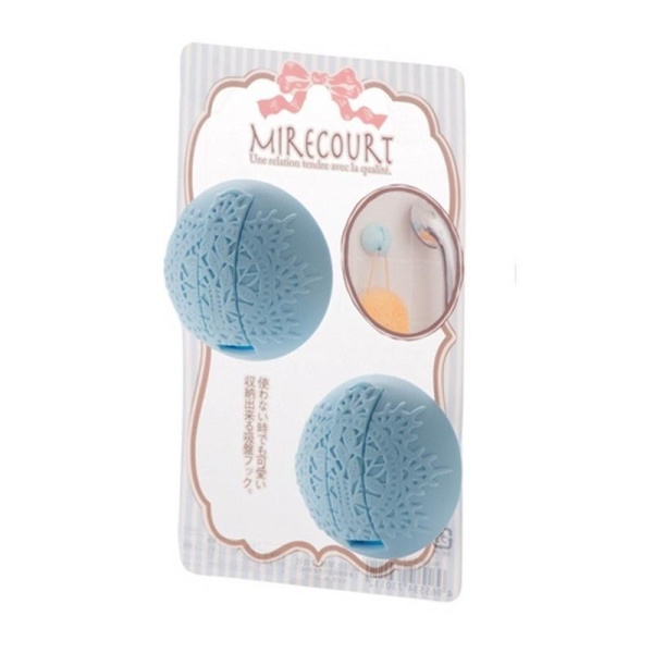 Yamada / Крючок 2шт на присоске ГОЛУБОЙ (100441)