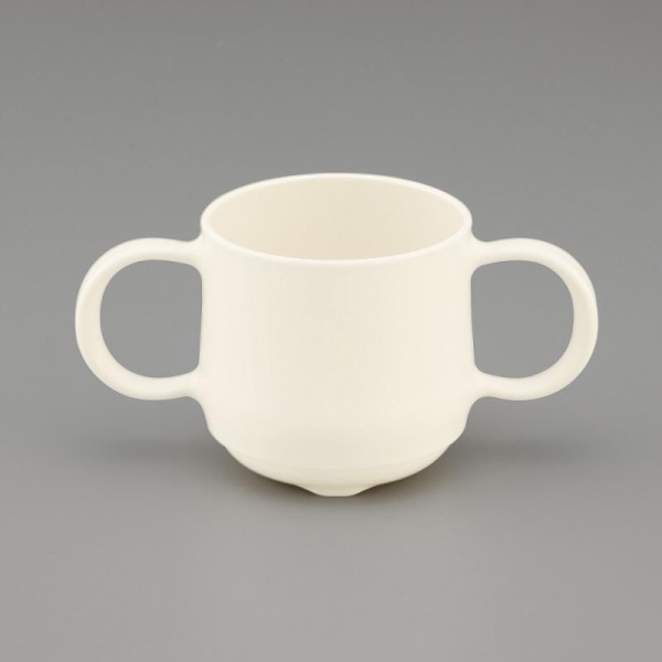 Inomata / Кружка для СВЧ с 2 ручками 200мл детская БЕЛЫЙ (100437)