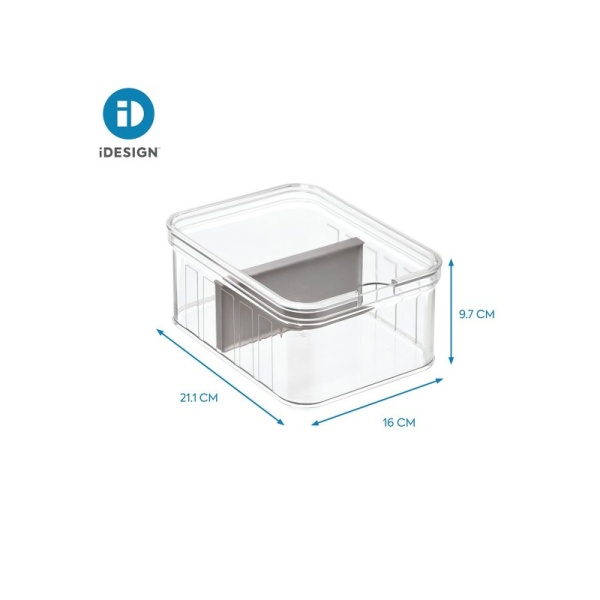 InterDesign / Контейнер CRISP для холодильника со съемным разделителем 21х16х9,5см (101294)