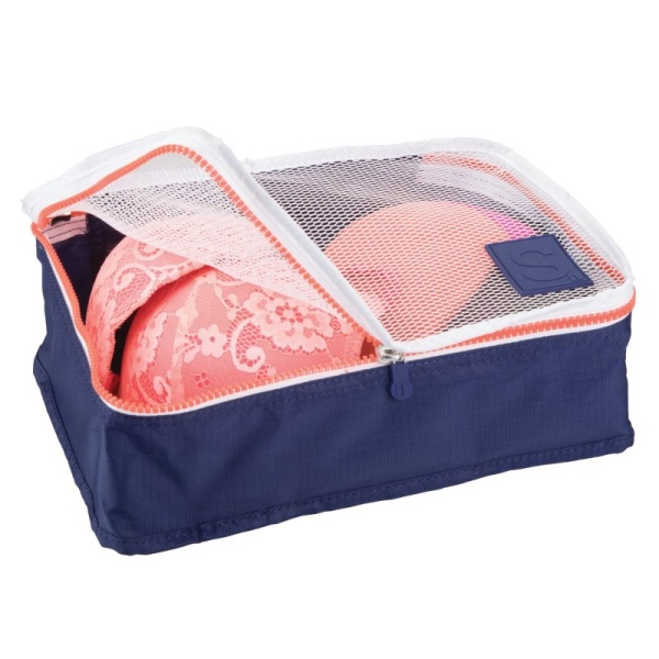 InterDesign / Дорожный набор их 3 органайзеров-чехлов Interdesign неви/оранжевый (100623)