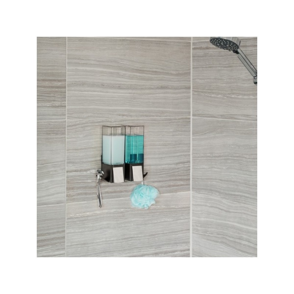 BETTER LIVING / Диспенсер для жидкого мыла, геля, шампуня, кондиционера CLEVER двухкамерный 500мл черный (100980)