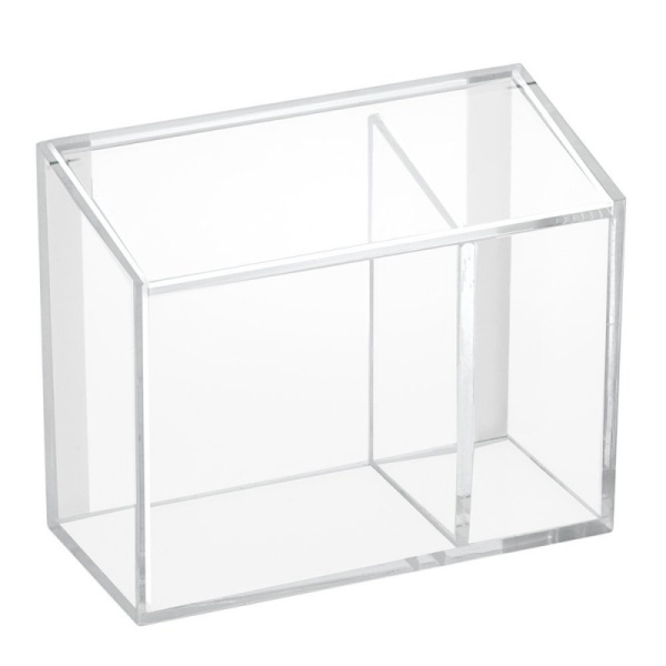 InterDesign / Органайзер-полочка для хранения с 2-мя отсеками и крышкой клеящейся на стену (100643)