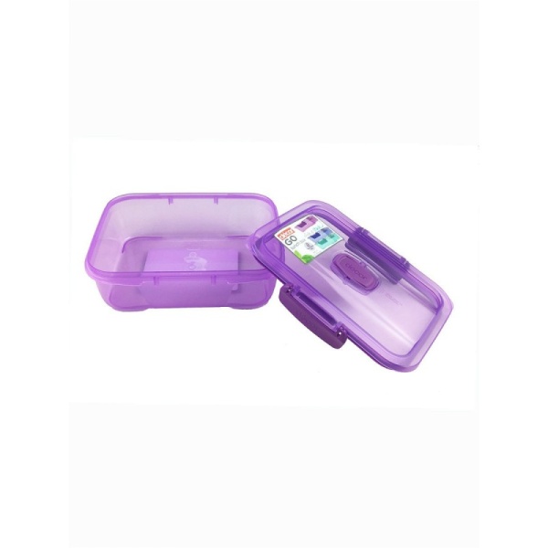 DECOR / Контейнер GO LUNCH BOX модульный прямоугольный с клапаном 800мл, фуксия (101162)