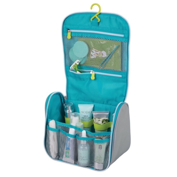 InterDesign / Дорожный органайзер для туалетных принадлежностей на крючке серый/бирюза (100631)