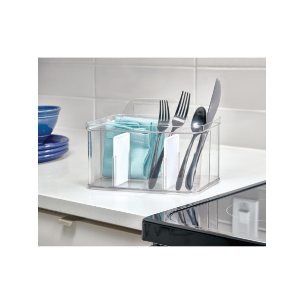 InterDesign / Подставка для кухонных принадлежностей CRISP 4 отделения со съемными разделителями (101311)