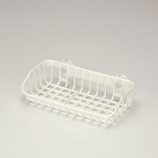 Inomata / Подставка для мыла/губки на присосках БЕЛЫЙ (100546)