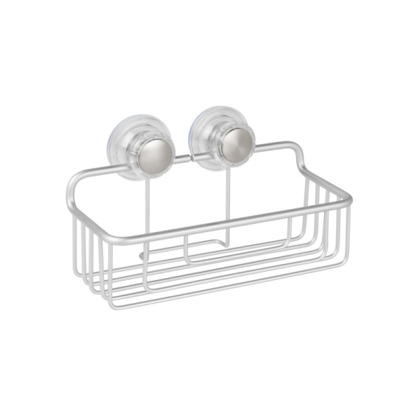 InterDesign / Полка для ванной комнаты Metro на присосках стальная (100836)