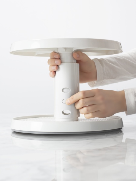 Подставка Crazy Susan 2-х уровневая регулируемая по высоте вращающаяся 26.7х26.7х17.5-22.6см (101520)