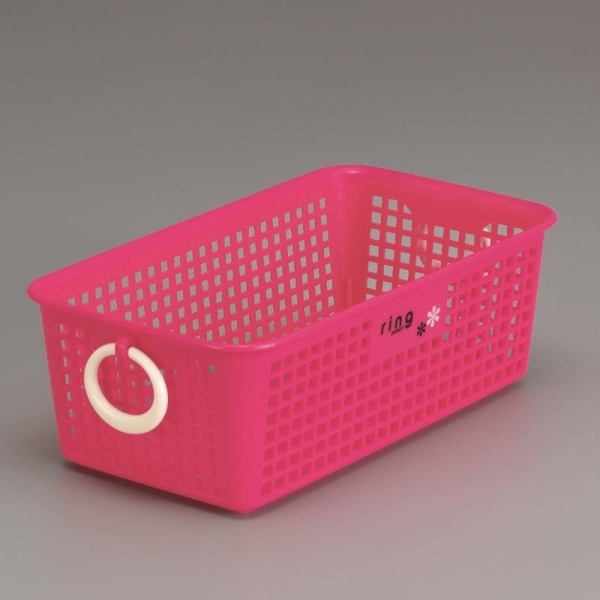Inomata / Корзина   208*115*70мм с ручками МАЛИНА (100390)