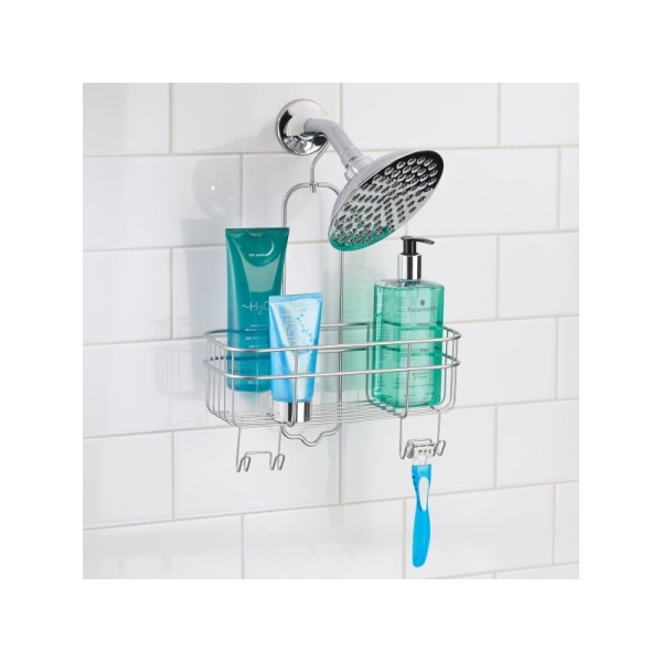 InterDesign / Полка для ванной комнаты Euro подвесная на поворотном крючке стальная (100831)