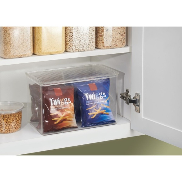 InterDesign / Контейнер  для хранения с откидной крышкой 22х15.5х7.75 (100797)