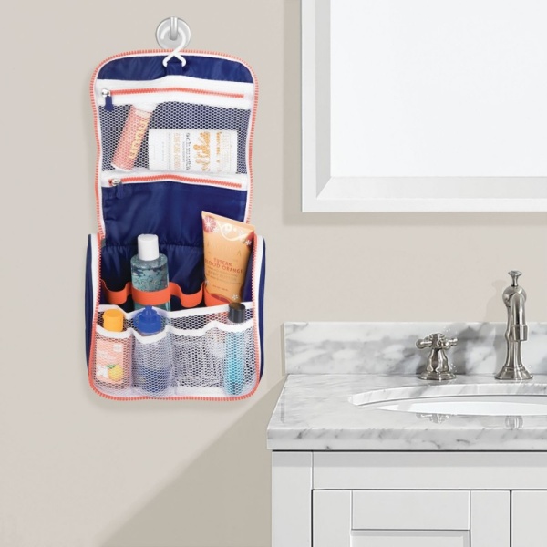 InterDesign / Дорожный органайзер для туалетных принадлежностей на крючке неви/оранжевый (100632)