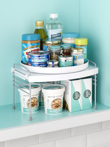 Полка кухонная UpSpace Turntable регулируемая по высоте с вращающимся подносом 27.2х30.2х19.6см (101526)