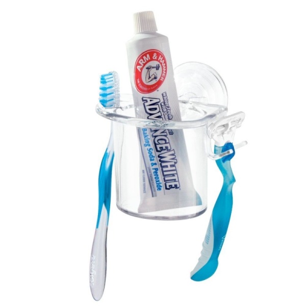 InterDesign / Стакан энергия настенный пластиковый на вакуумной присоске (100112)