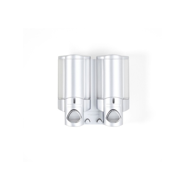 BETTER LIVING / Диспенсер для жидкого мыла, геля, шампуня, кондиционера AVIVA двухкамерный 325мл сатин серебристый (100993)