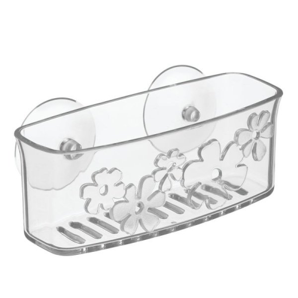 InterDesign / Корзина для ванной блюм настенная на присосках пластик (100100)