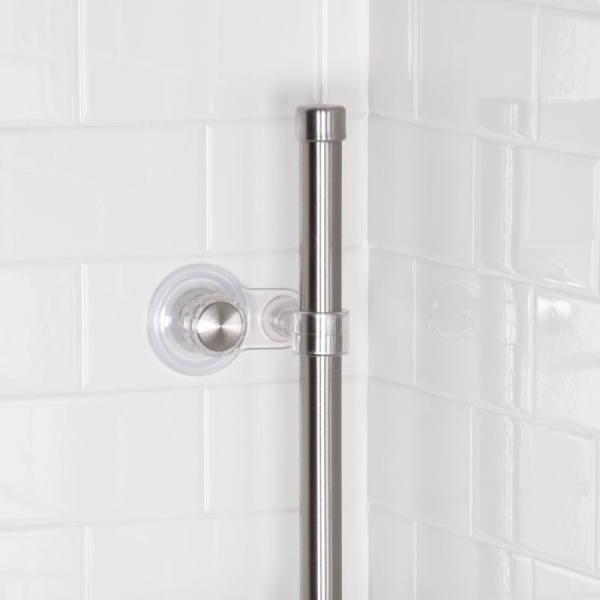 InterDesign / Полка для душа на присосках форма тройная металл 25х24.5х155 см (100155)