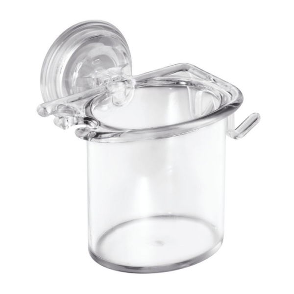 InterDesign / Стакан энергия настенный пластиковый на вакуумной присоске (100112)