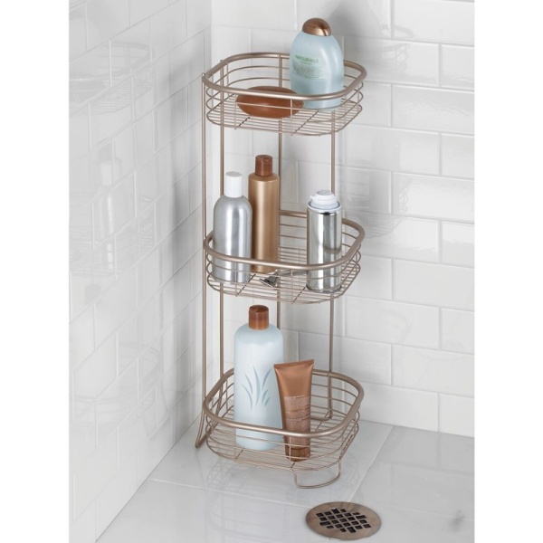 InterDesign / Полка трехъярусная Forma для ванной комнаты стальная (100840)