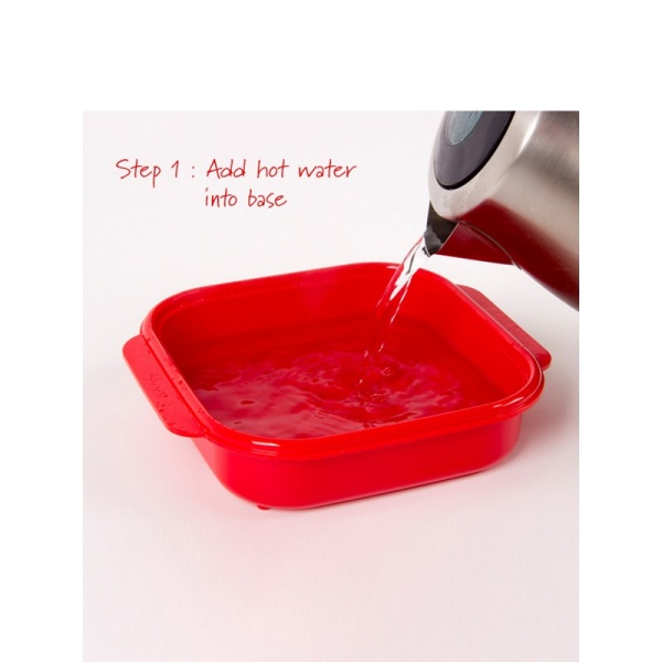 DECOR / Контейнер пищевой PREMIUM STEAM EGG POACHER для приготовления яиц-пашот в СВЧ (101075)