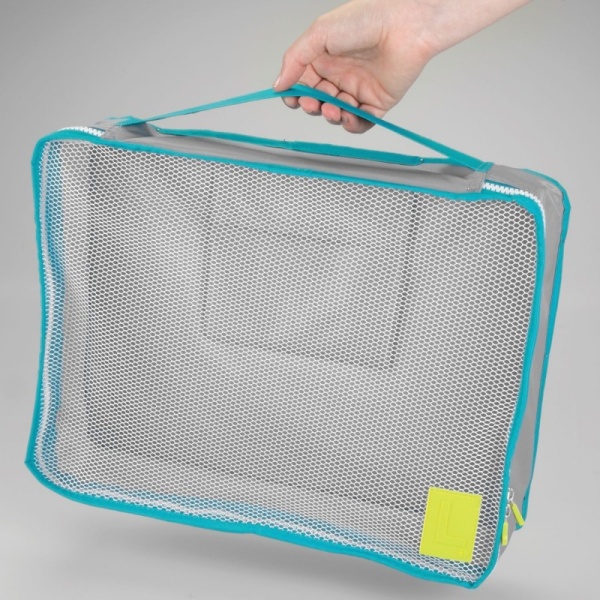 InterDesign / Дорожный набор их 3 органайзеров-чехлов Interdesign серый/бирюза (100622)