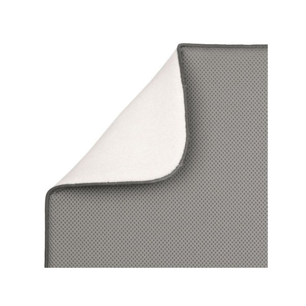 InterDesign / Коврик для сушки посуды микрофибра серый 45х40см (100885)