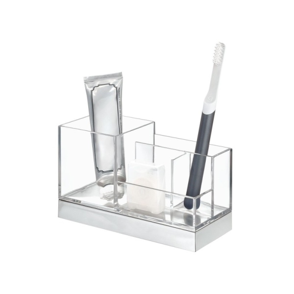 InterDesign / Стакан Clarity Square для ванных принадлежностей пластиковый (101227)