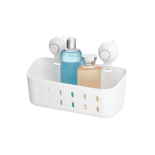 InterDesign / Полка Cade Rectangle для душа на присосках пластиковая 30,1х12х19,7см (101201)