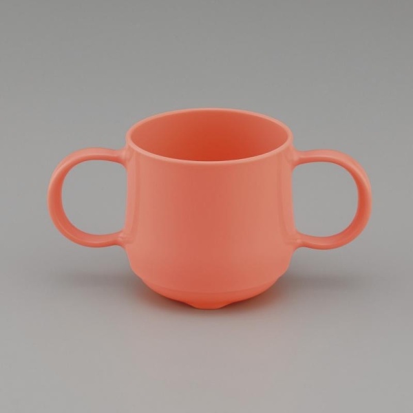 Inomata / Кружка для СВЧ с 2 ручками 200мл детская РОЗОВЫЙ (100439)