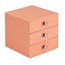 InterDesign / Большой цветной органайзер с 3 выдвижными ящиками Коралловый (100031)