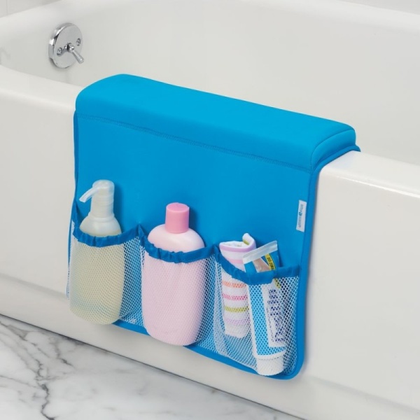 InterDesign / Органайзер для ванных принадлежностей перекидной на присосках 38.75х9.5х31.75 см синий (100129)