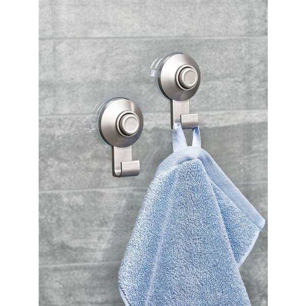 InterDesign / Крючки EVERETT для ванной комнаты на присоске 2штуки (101218)