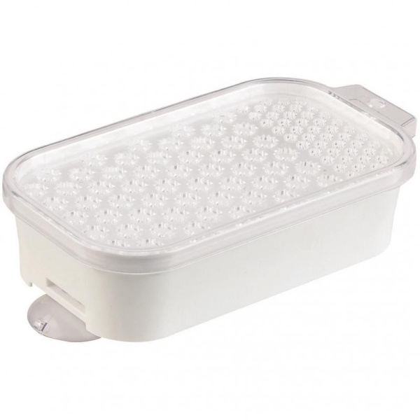 Inomata / Терка с бункером и присоской 400мл БЕЛЫЙ (100584)