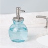 InterDesign / Диспенсер для жидкого мыла вестпорт голуб.стекло/металл 414 мл (100140)