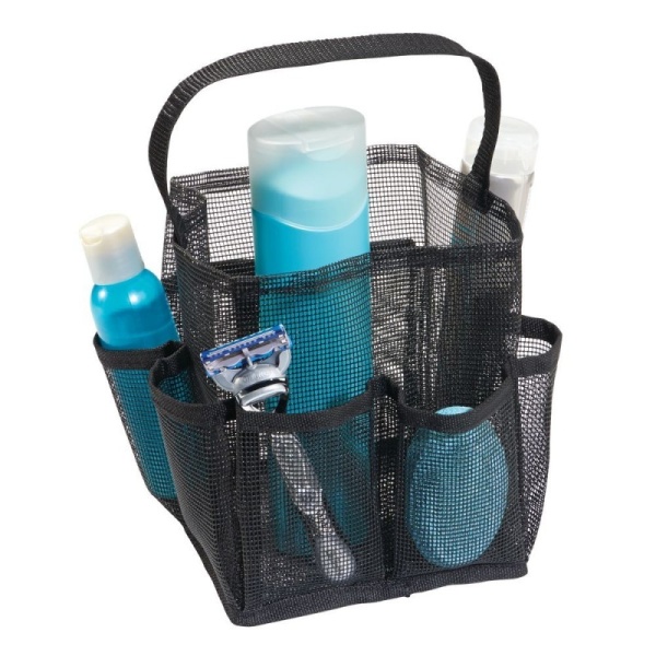 InterDesign / Корзина-сетка с ручкой для хранения черный пвх 15х15х19 см (100145)