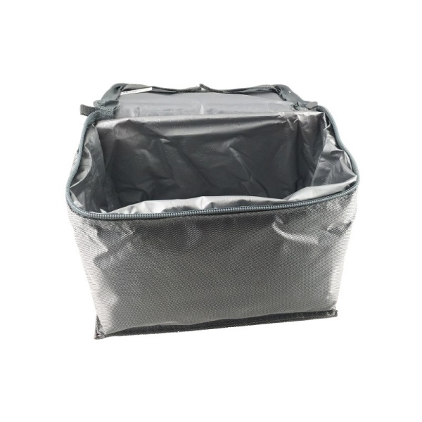 DECOR / Термосумка для ланч-бокса складная нейлоновая 22х15х14.5см, серый (101099)
