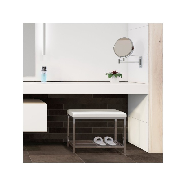 BETTER LIVING / Банкетка-обувница MODERNA белая экокожа (101196)