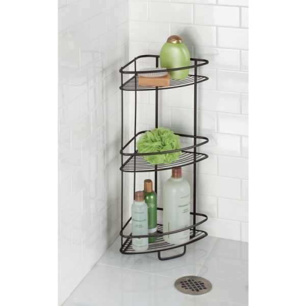 InterDesign / Полка угловая аксис тройная напольная 31х20х65 см бронза (100162)