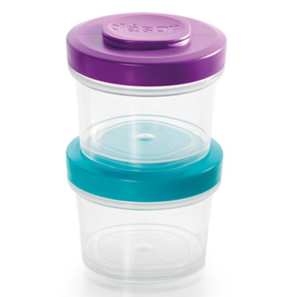 DECOR / Контейнер пищевой PREMIUM GO SNACK TUB модульный круглый с завинчивающейся крышкой 150мл 2шт (101081)