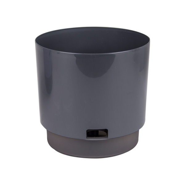 Горшок для растений WATERMATIC 4.8л 215мм темно-серый (101332)