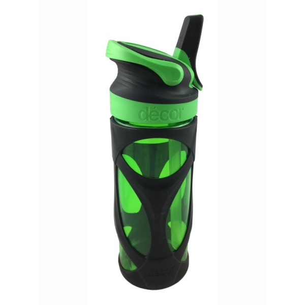 DECOR / БУТЫЛКА ТРИТАН YOUTH ENDURO СИЛИК.РУКАВЕ 450МЛ ЗЕЛЕНЫЙ,ЧЕРНЫЙ (101135)