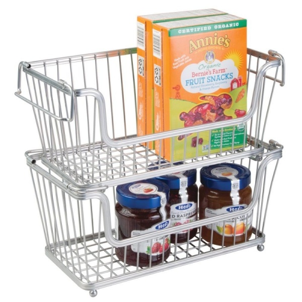 InterDesign / Корзина йорк хром сталь 16х31х14 см (100179)